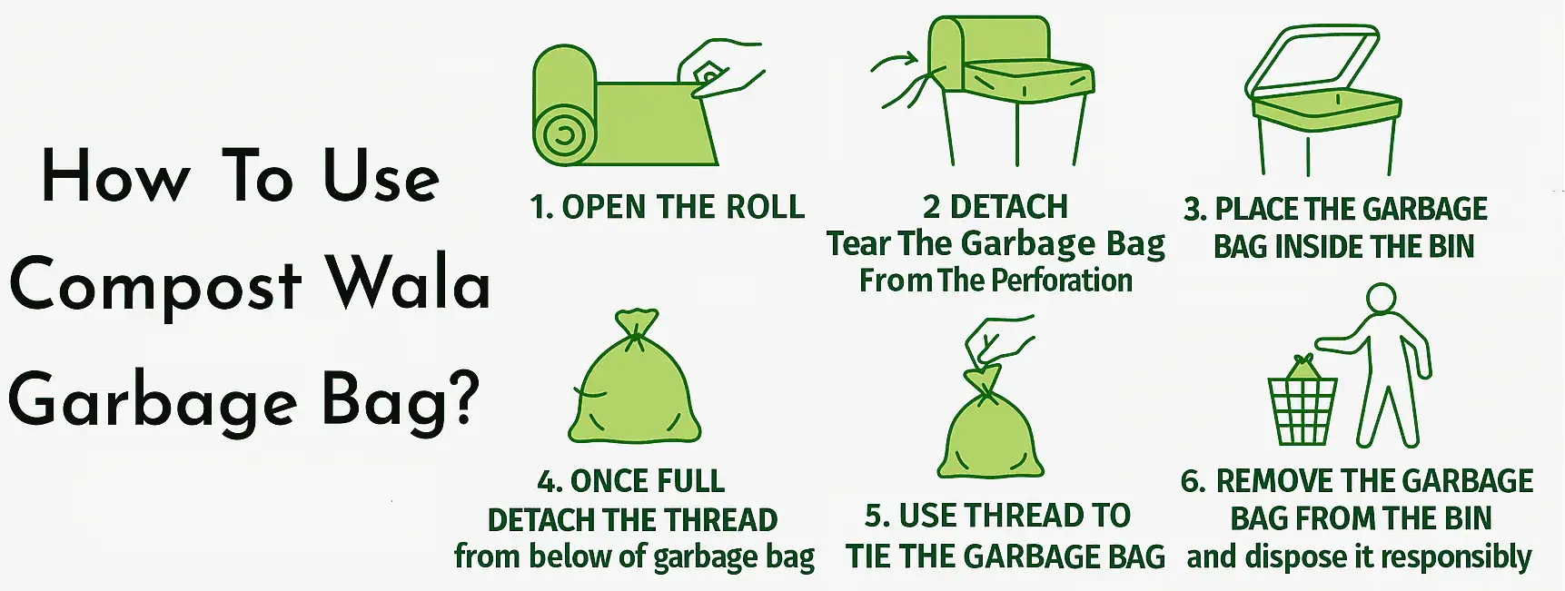 How to use - Compost Wala Garbage Bags